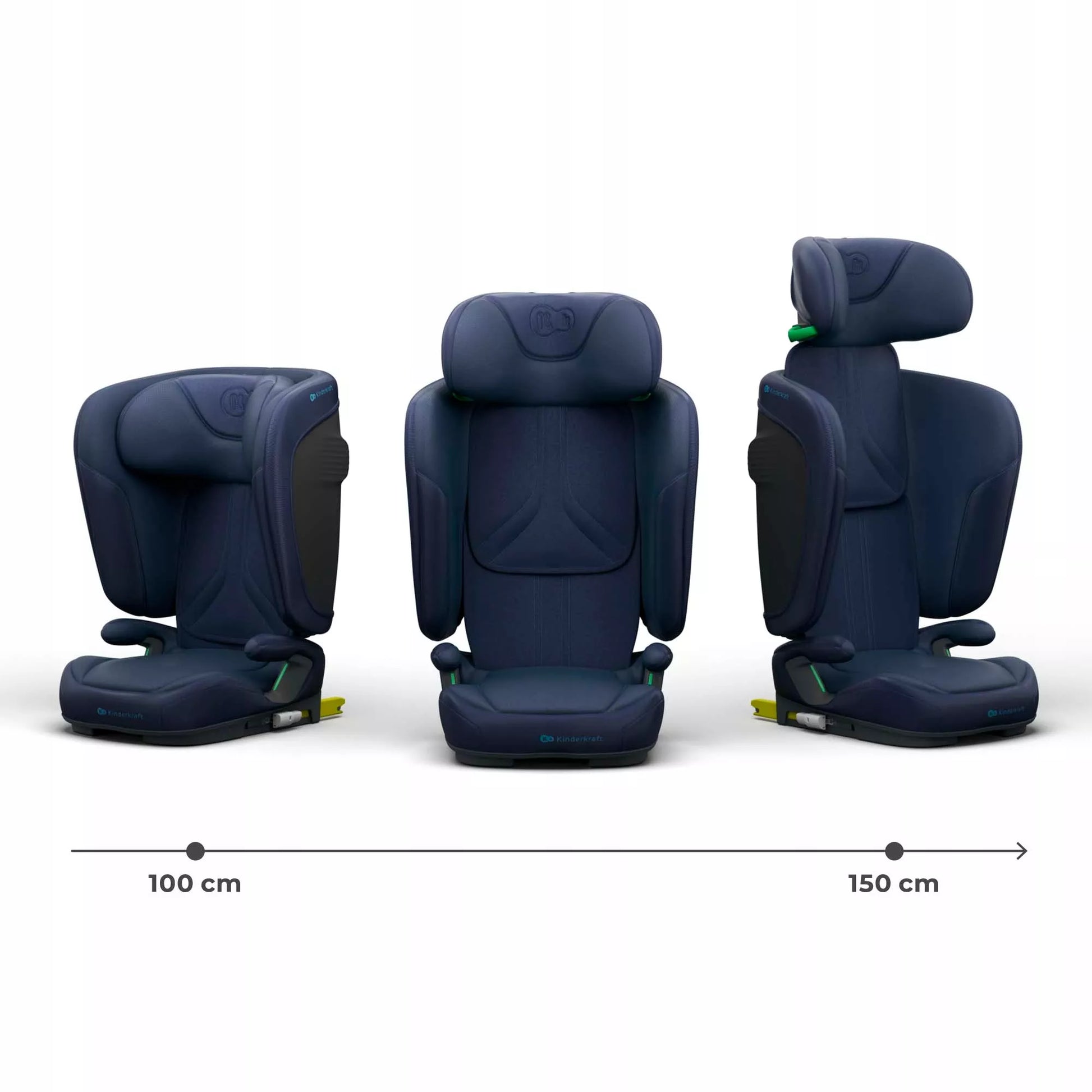 Kinderkraft Automobilinė kėdutė 3,5-12 metų 100-150 cm 15-36 kg UNITY 2 Tamsiai mėlynos spalvos
