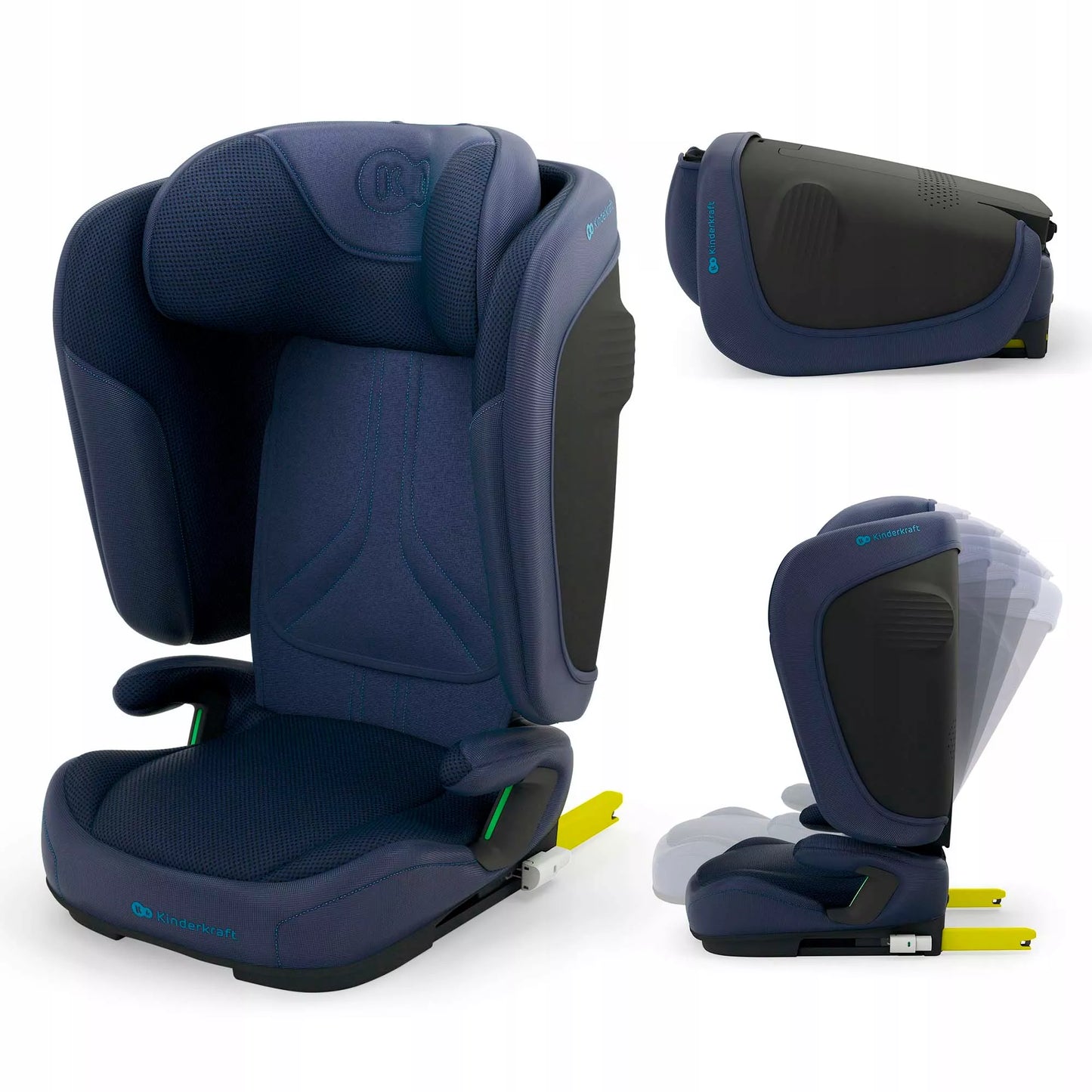 Kinderkraft Automobilinė kėdutė 3,5-12 metų 100-150 cm 15-36 kg UNITY 2 Tamsiai mėlynos spalvos