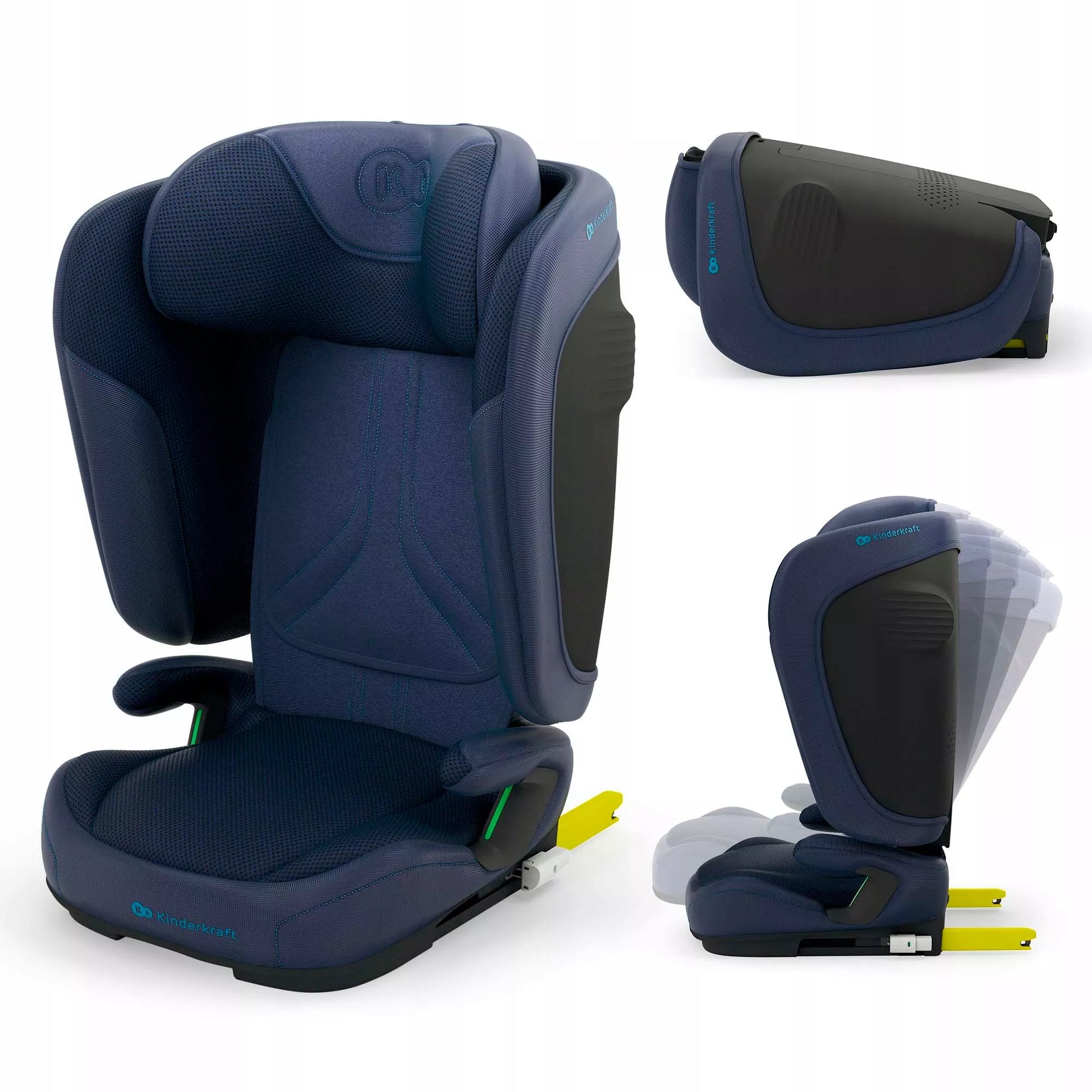 Kinderkraft Automobilinė kėdutė 3,5-12 metų 100-150 cm 15-36 kg UNITY 2 Tamsiai mėlynos spalvos