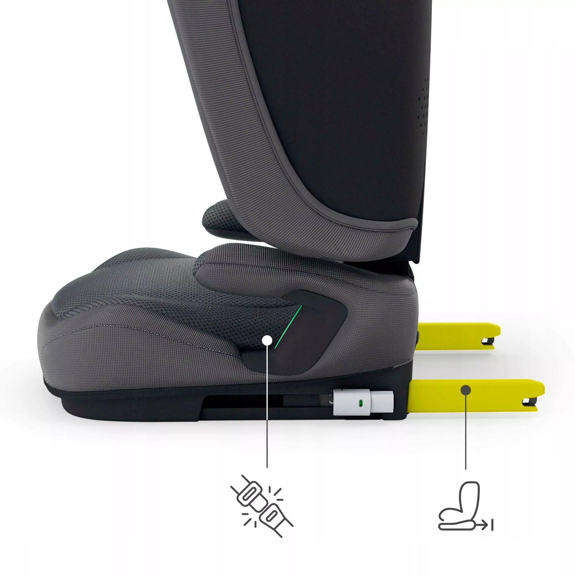 Automobilinė kėdutė 3,5-12 metų, 100-150 cm, 15-36 kg, UNITY 2, Pilka, Kinderkraft
