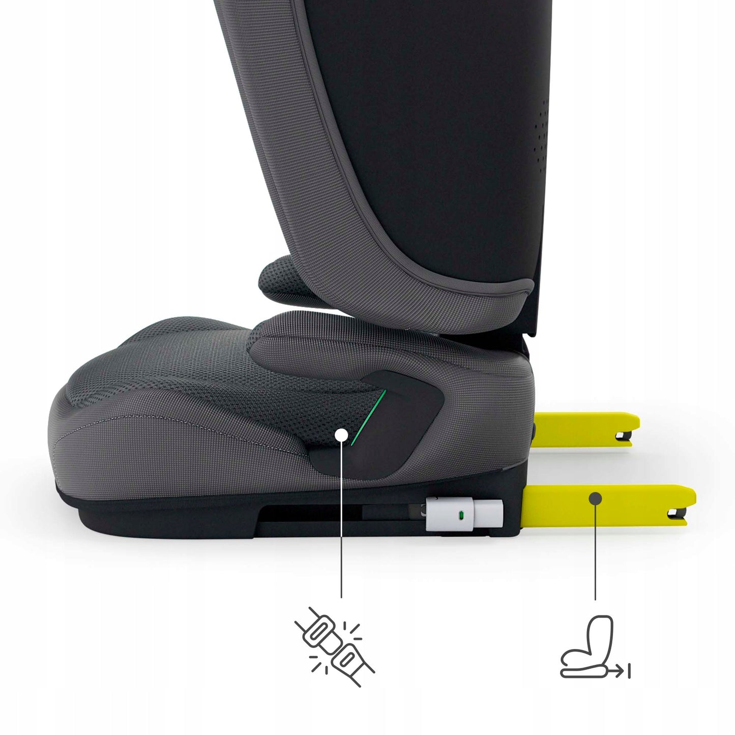 Automobilinė kėdutė 3,5-12 metų, 100-150 cm, 15-36 kg, UNITY 2, Pilka, Kinderkraft