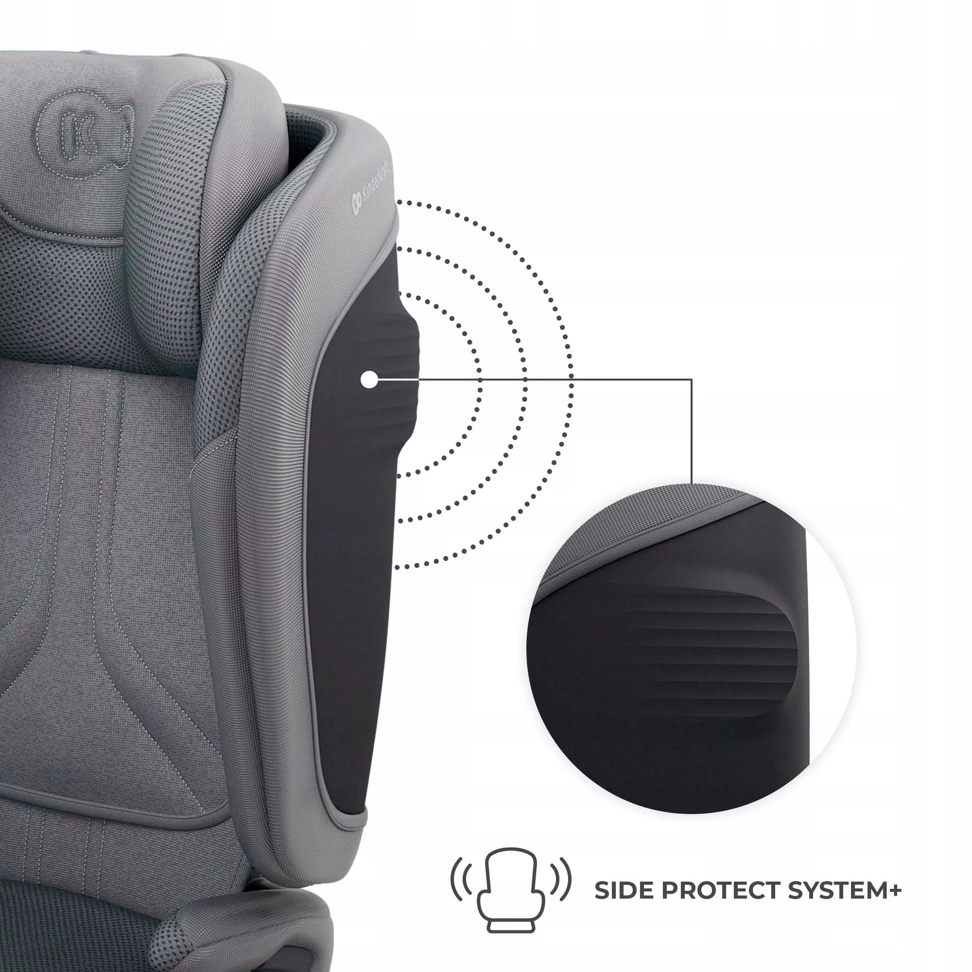 Automobilinė kėdutė 3,5-12 metų, 100-150 cm, 15-36 kg, UNITY 2, Pilka, Kinderkraft