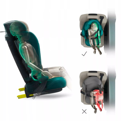 Automobilinė kėdutė 3,5-12 metų, 100-150 cm, 15-36 kg, UNITY 2, Pilka, Kinderkraft