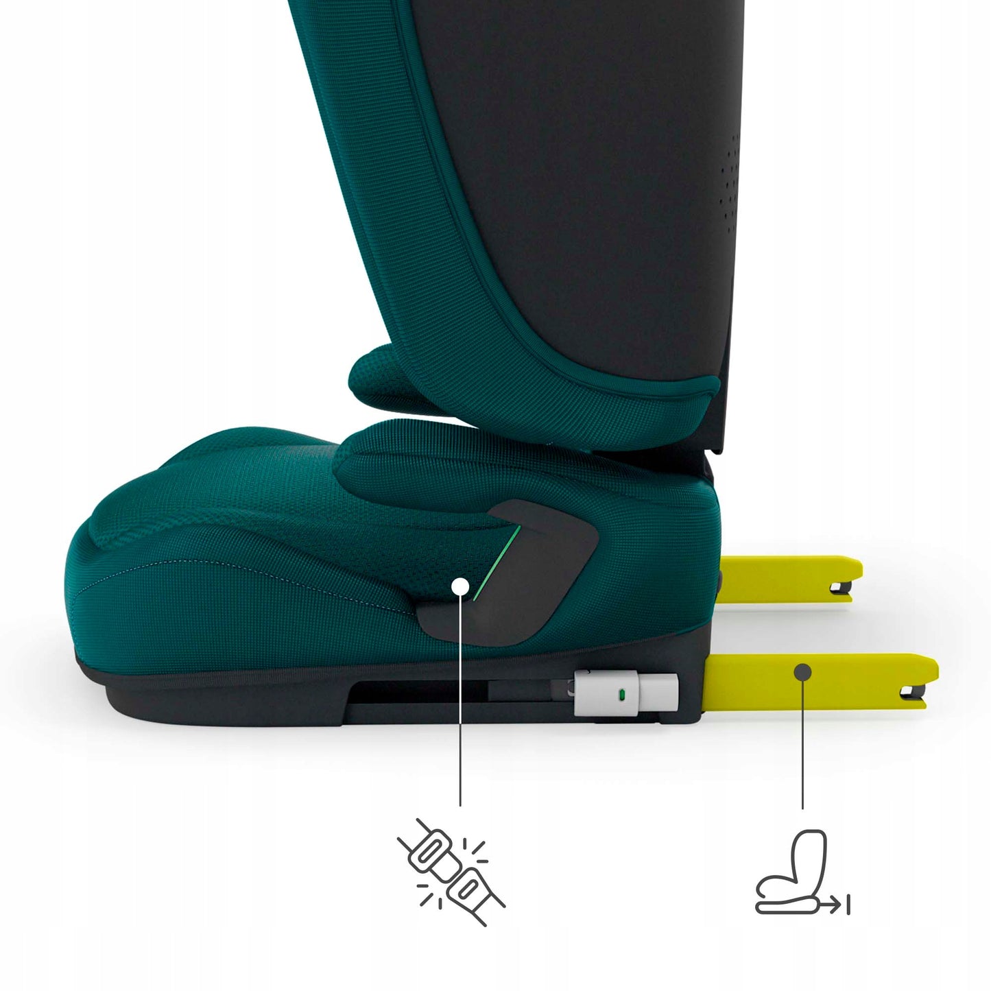 Automobilinė kėdutė 3,5-12 metų, 100-150 cm, 15-36 kg UNITY 2 Žalias Kinderkraft