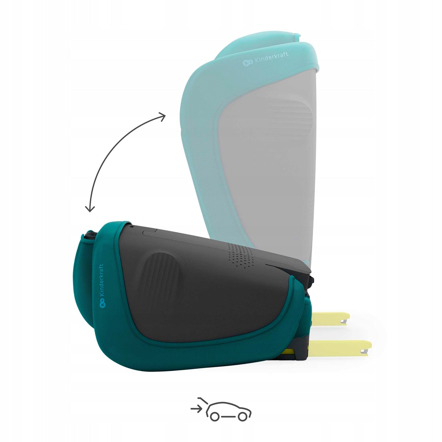 Automobilinė kėdutė 3,5-12 metų, 100-150 cm, 15-36 kg UNITY 2 Žalias Kinderkraft