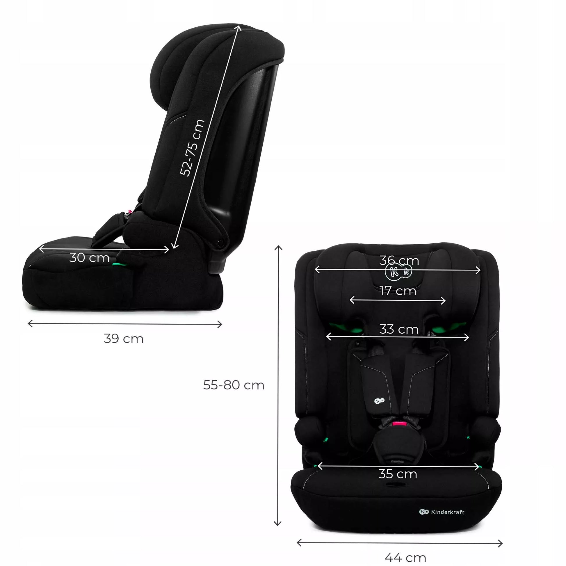 Kinderkraft automobilinė kėdutė 76-150 cm 9-36 kg I-COMFY i-Size juoda