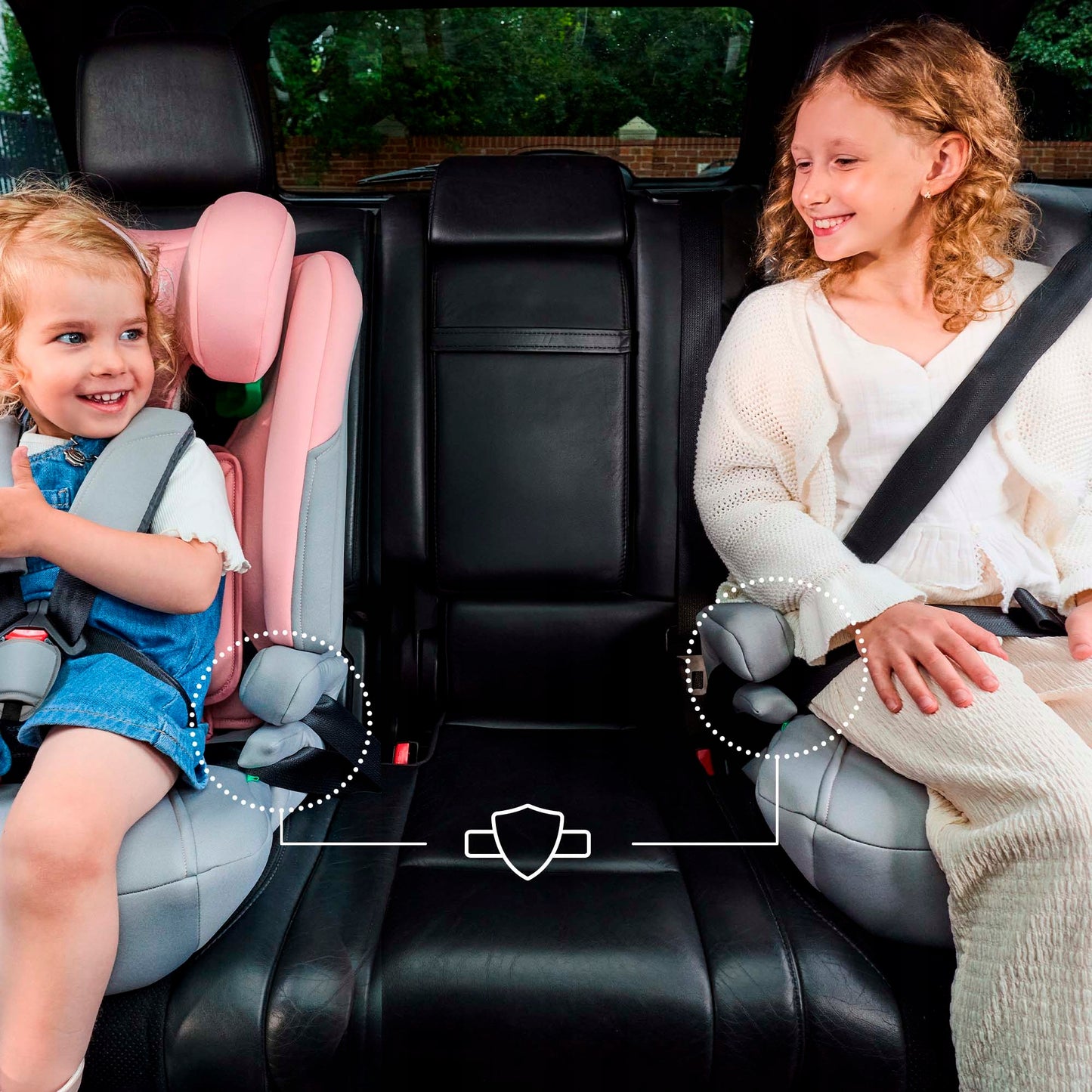 Kinderkraft vaikiška automobilinė kėdutė 76-150 cm 9-36 kg I-COMFY i-Size Rožinė
