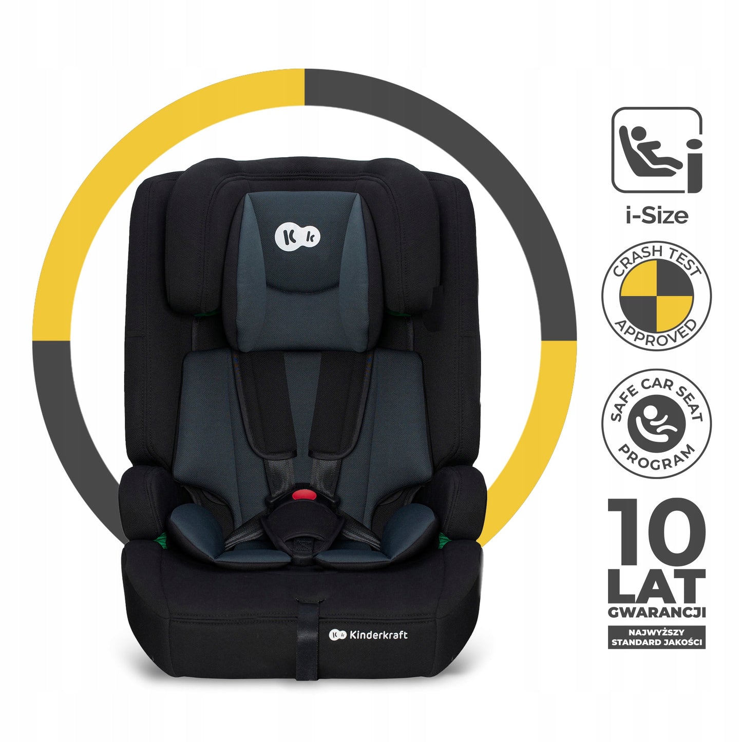 Kinderkraft Automobilinė kėdutė 76-150 cm 9-36 kg ISOFIX SAFETY-FIX i-Size