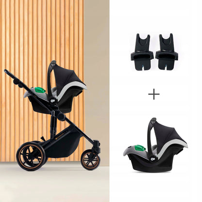 Kinderkraft Daugiafunkcis vežimėlis 2in1 Lopšys Sportinė dalis PRIME 2 Juodas