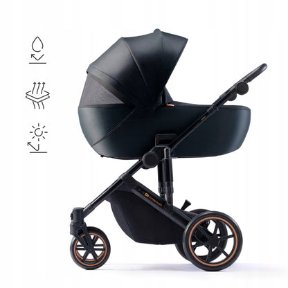 Kinderkraft Daugiafunkcis vežimėlis 2in1 Lopšys Sportinė dalis PRIME 2 Juodas