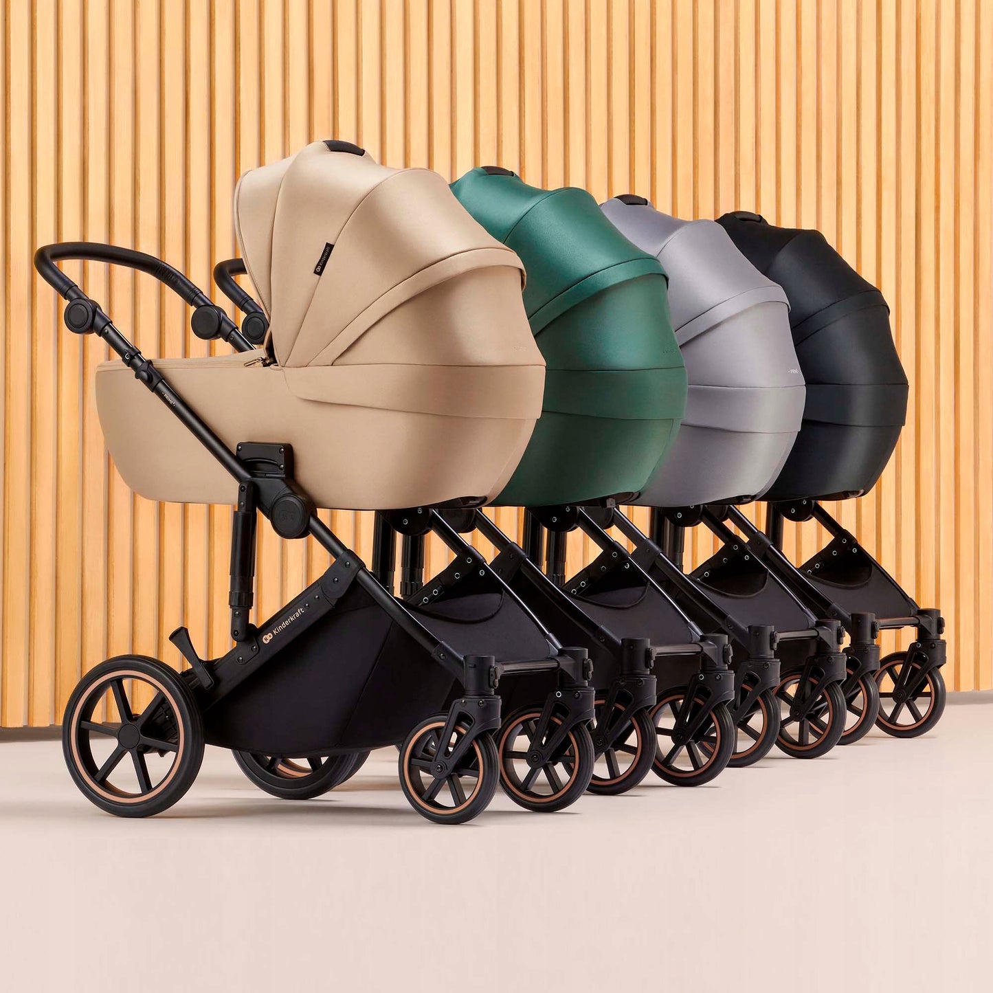 Kinderkraft Daugiafunkcis vežimėlis 2in1 Lopšys Sportinė dalis PRIME 2 Juodas