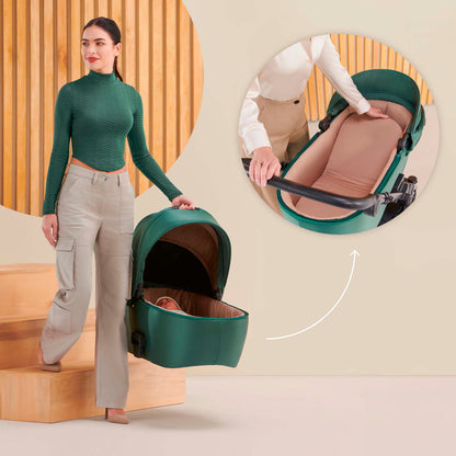 Kinderkraft Daugiafunkcis vežimėlis 2in1 Lopšys Sportinė dalis PRIME 2 Juodas