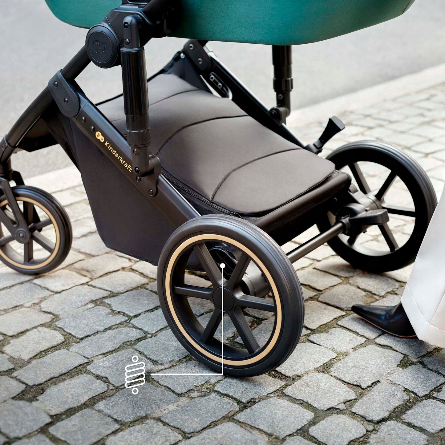 Kinderkraft Daugiafunkcis vežimėlis 2in1 Lopšys Sportinė dalis PRIME 2 Juodas