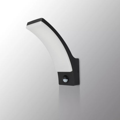 Išorinis sieninis šviestuvas su PIR judesio jutikliu 12 W IP54 LED fasadinis sodo šviestuvas