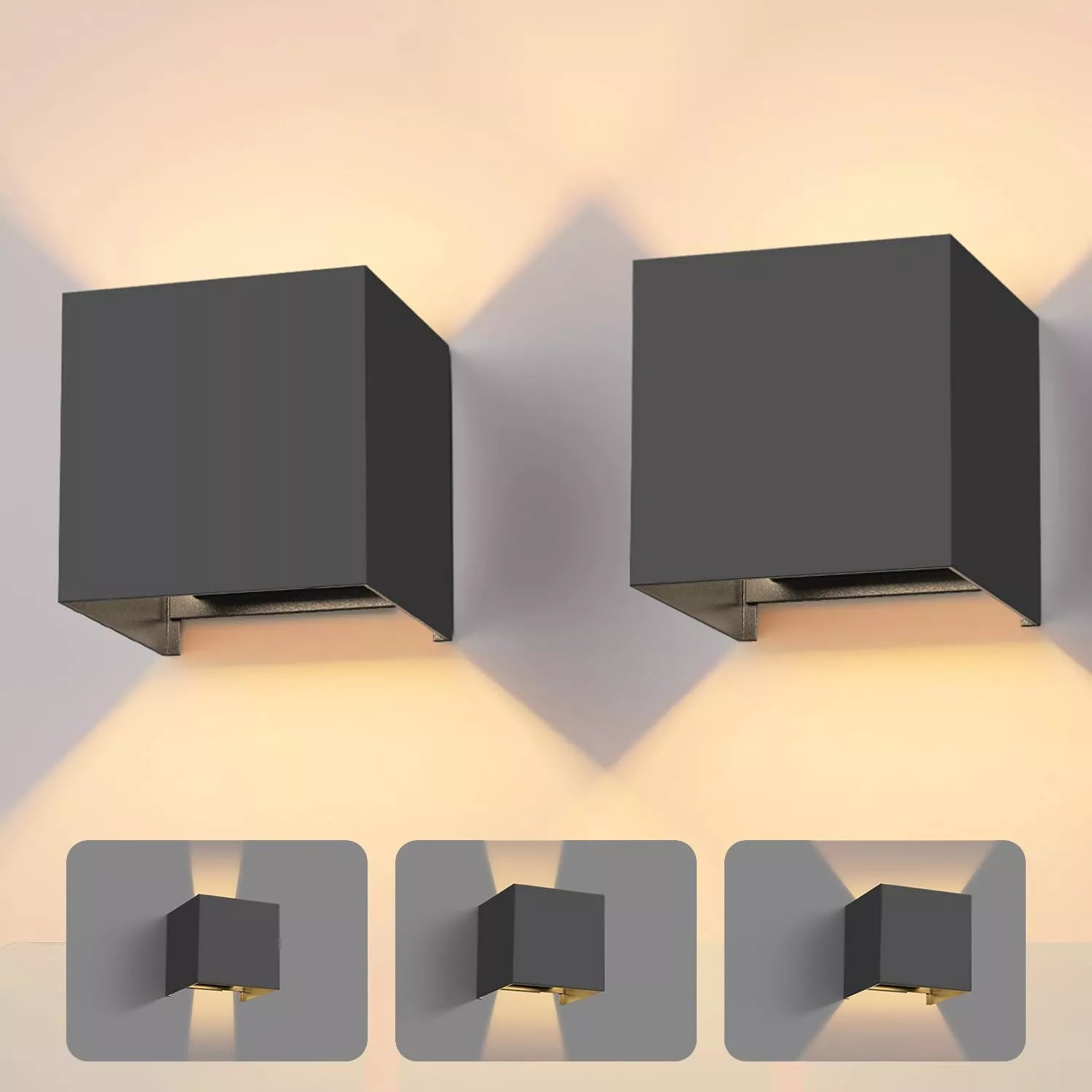 Lauko sieninis LED šviestuvas fasadinis sodo 10W IP65 su jutikliu