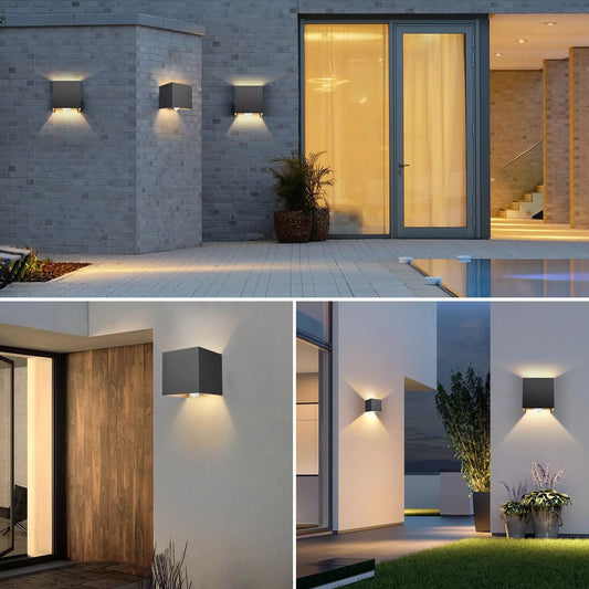 Lauko sieninis LED šviestuvas fasadinis sodo 10W IP65 su jutikliu