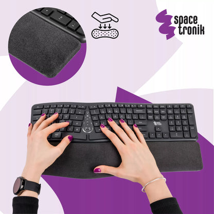 Ergonominė laidinė USB klaviatūra Spacetronik EZZY 1.5m membrana