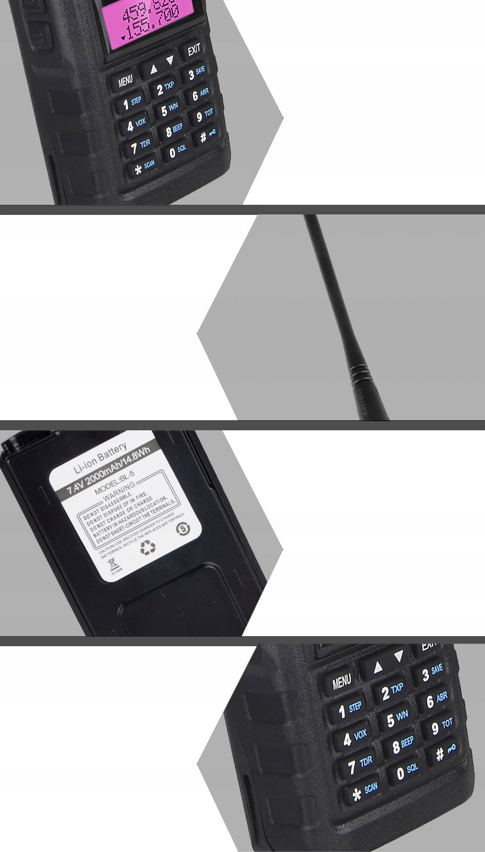 Radijo stotelė Baofeng BF-A58 Walkie Talkie atspari vandeniui IP67