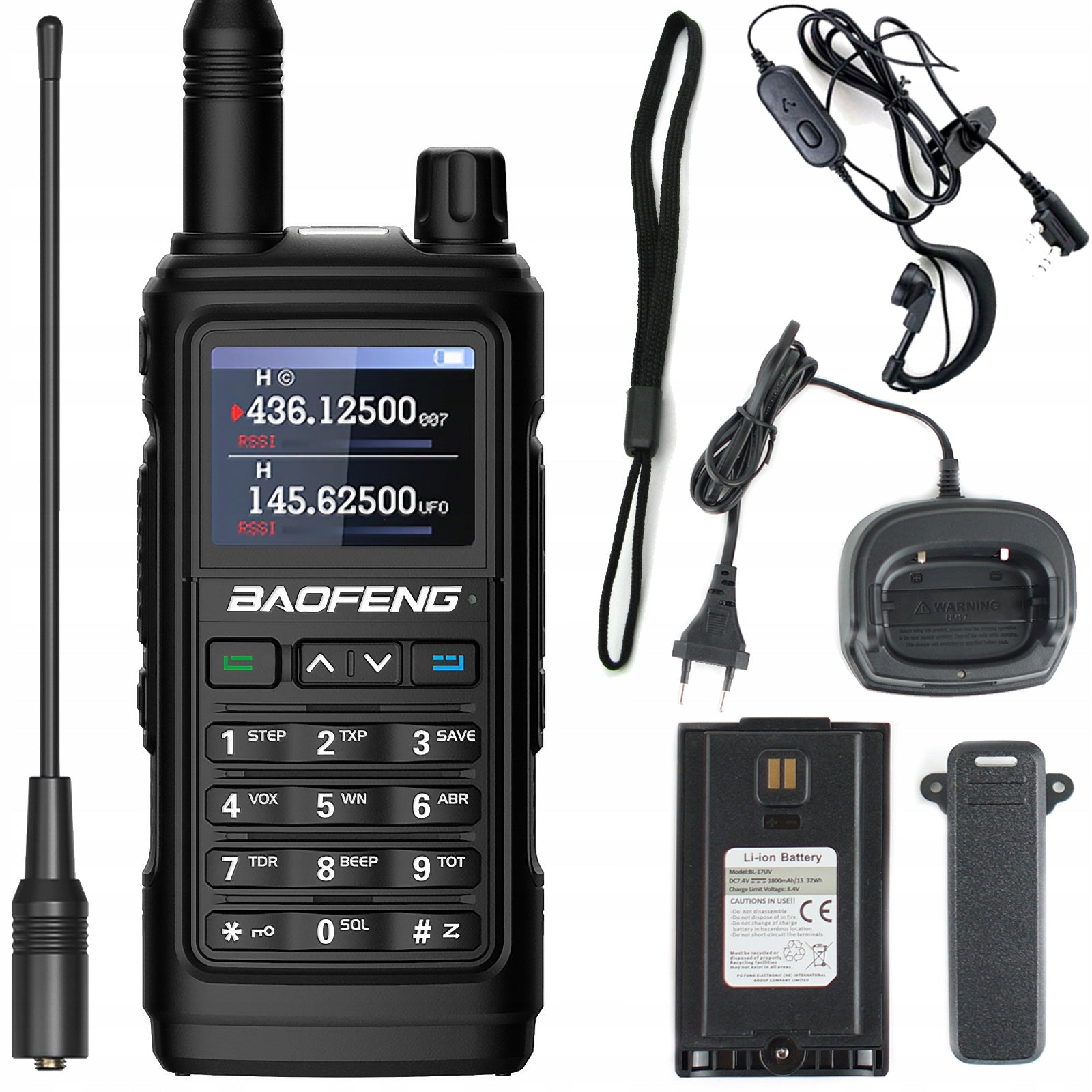 Radijo stotelė Baofeng UV-17E Walkie Talkie PMR VHF UHF USB-C