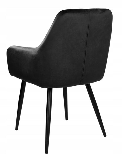 Aksominė kėdė Atlanta Velvet Juoda