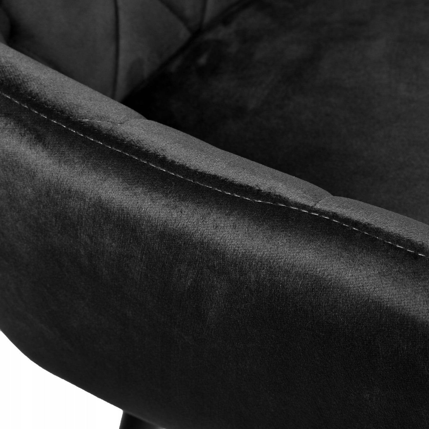 Aksominė kėdė Atlanta Velvet Juoda