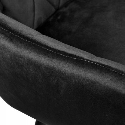 Aksominė kėdė Atlanta Velvet Juoda