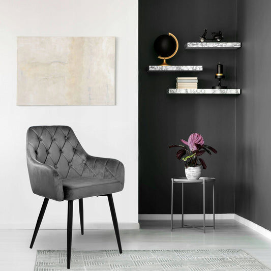 Aksominė kėdė Atlanta Velvet Grafito