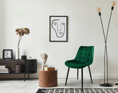 Tamsiai žalios spalvos Norman Velvet veliūrinė kėdė