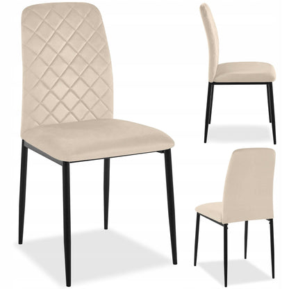 Aksominė minkšta kėdė Maverik Velvet smėlio spalvos