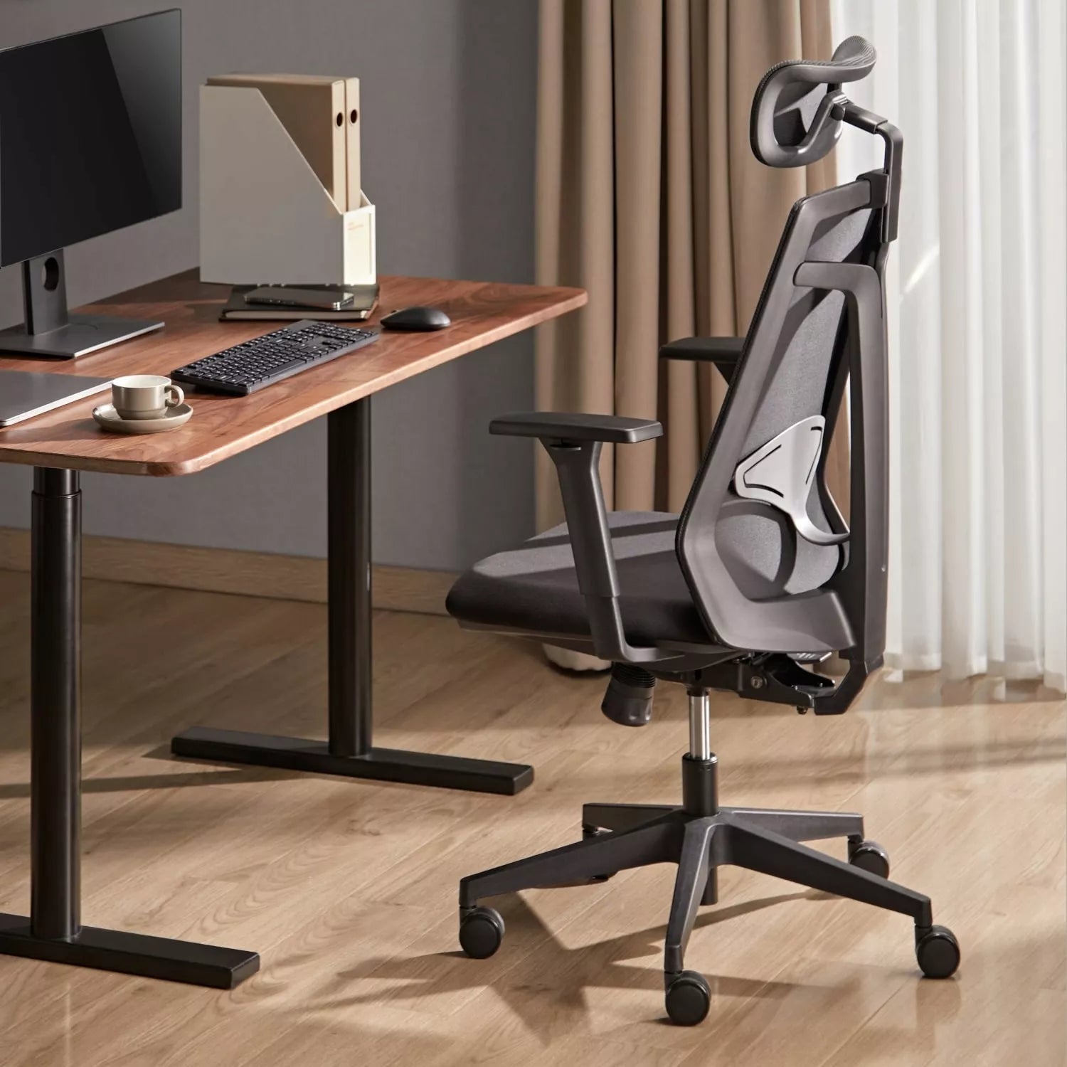 Ergonomiška biuro kėdė REGULIUOJAMAS 150 KG Spacetronik Swivel krėslas