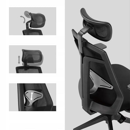 Ergonomiška biuro kėdė REGULIUOJAMAS 150 KG Spacetronik Swivel krėslas