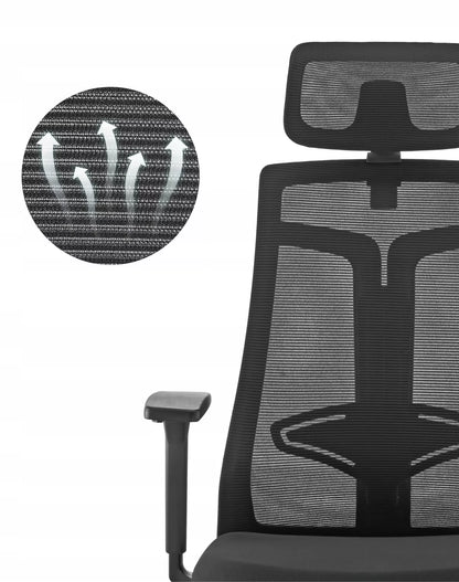 Ergonomiška biuro kėdė REGULIUOJAMAS 150 KG Spacetronik Swivel krėslas