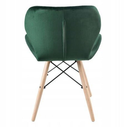 Apmušta kėdė MURET VELVET - aksominė tamsiai žalia