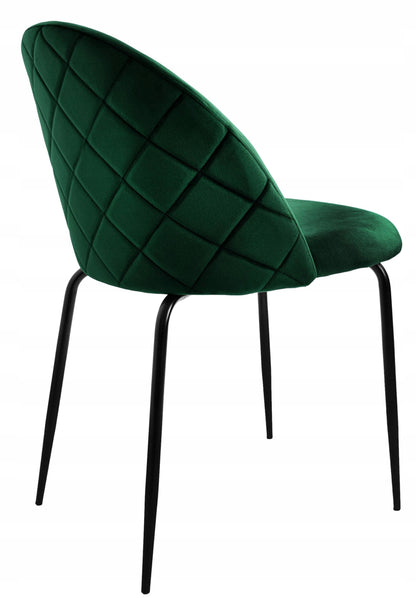 Aksominė kėdė Fargo Velvet tamsiai žalia