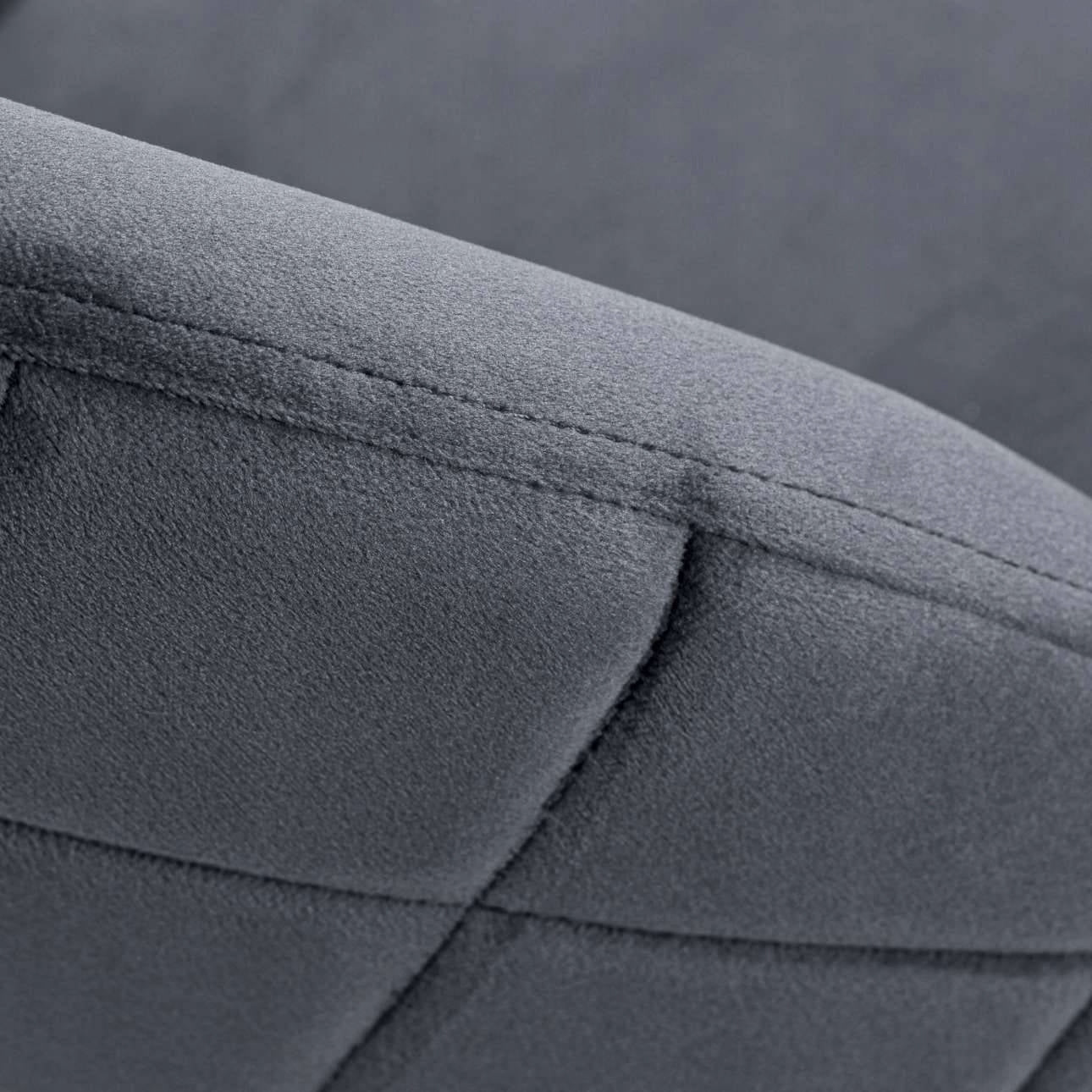 Kėdė velvetinė Fargo Velvet grafito spalvos