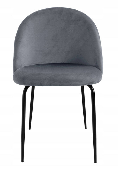 Kėdė velvetinė Fargo Velvet grafito spalvos