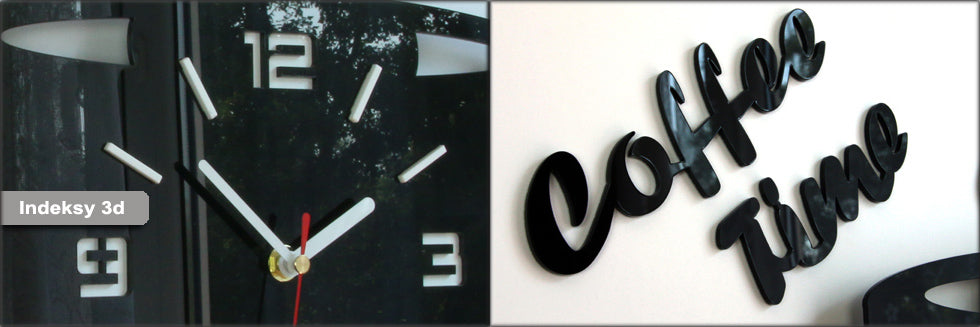 Virtuvinis sieninis laikrodis FILIŻANKA EFEKT 3D 12KOLORY - tylus, virtuvei