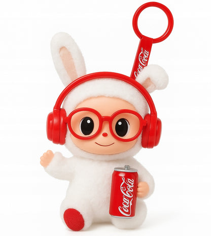 LABUBU talismano figūrėlė Coca-Cola Fall in Wild LABU-BU raktų pakabukas + Dėžutė