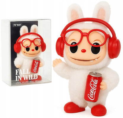 LABUBU talismano figūrėlė Coca-Cola Fall in Wild LABU-BU raktų pakabukas + Dėžutė