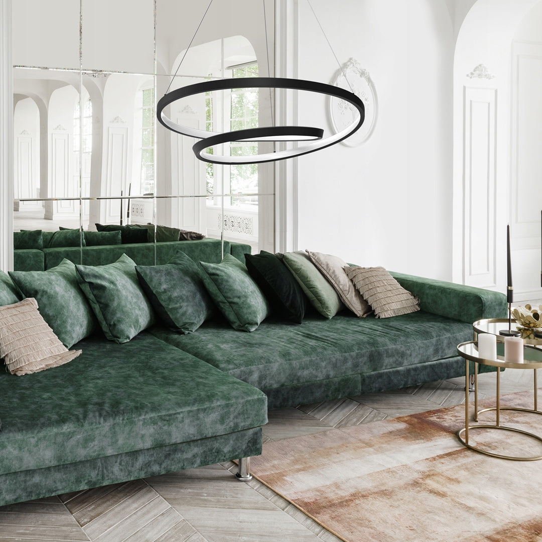 Pakabinamas šviestuvas juodas lubinis pakabinamas šviestuvas LUCERO BLACK 48W LED