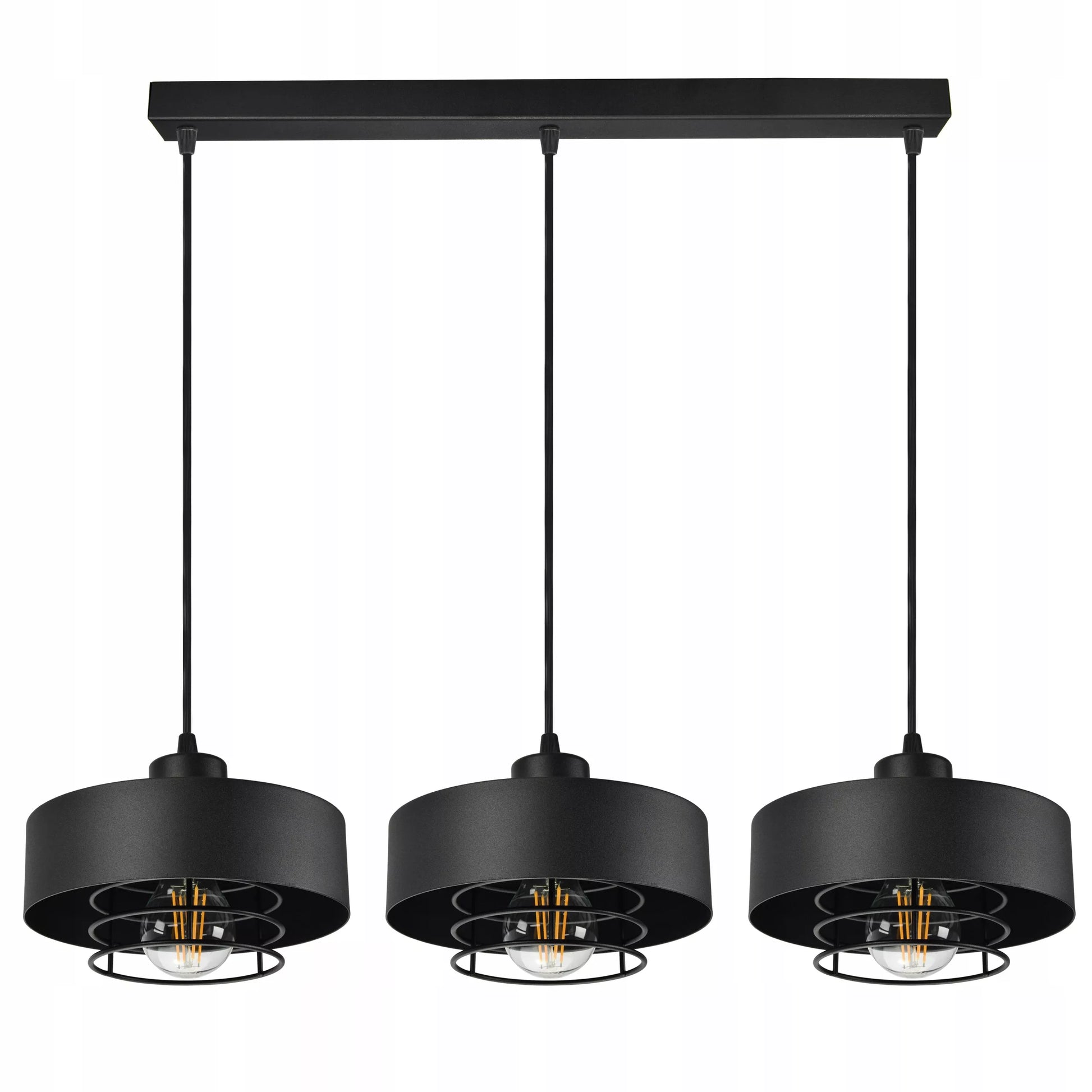 Pakabinamas lubinis šviestuvas / sietynas, juodas, Loft Edison
