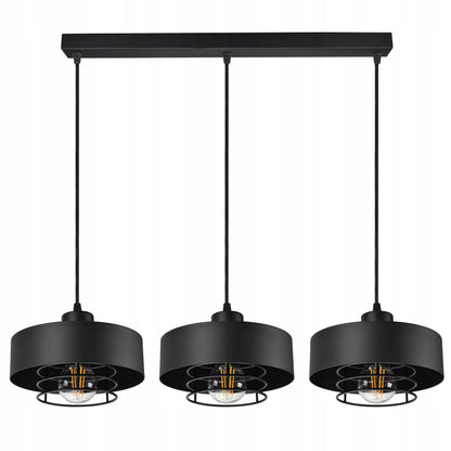 Pakabinamas lubinis šviestuvas / sietynas, juodas, Loft Edison