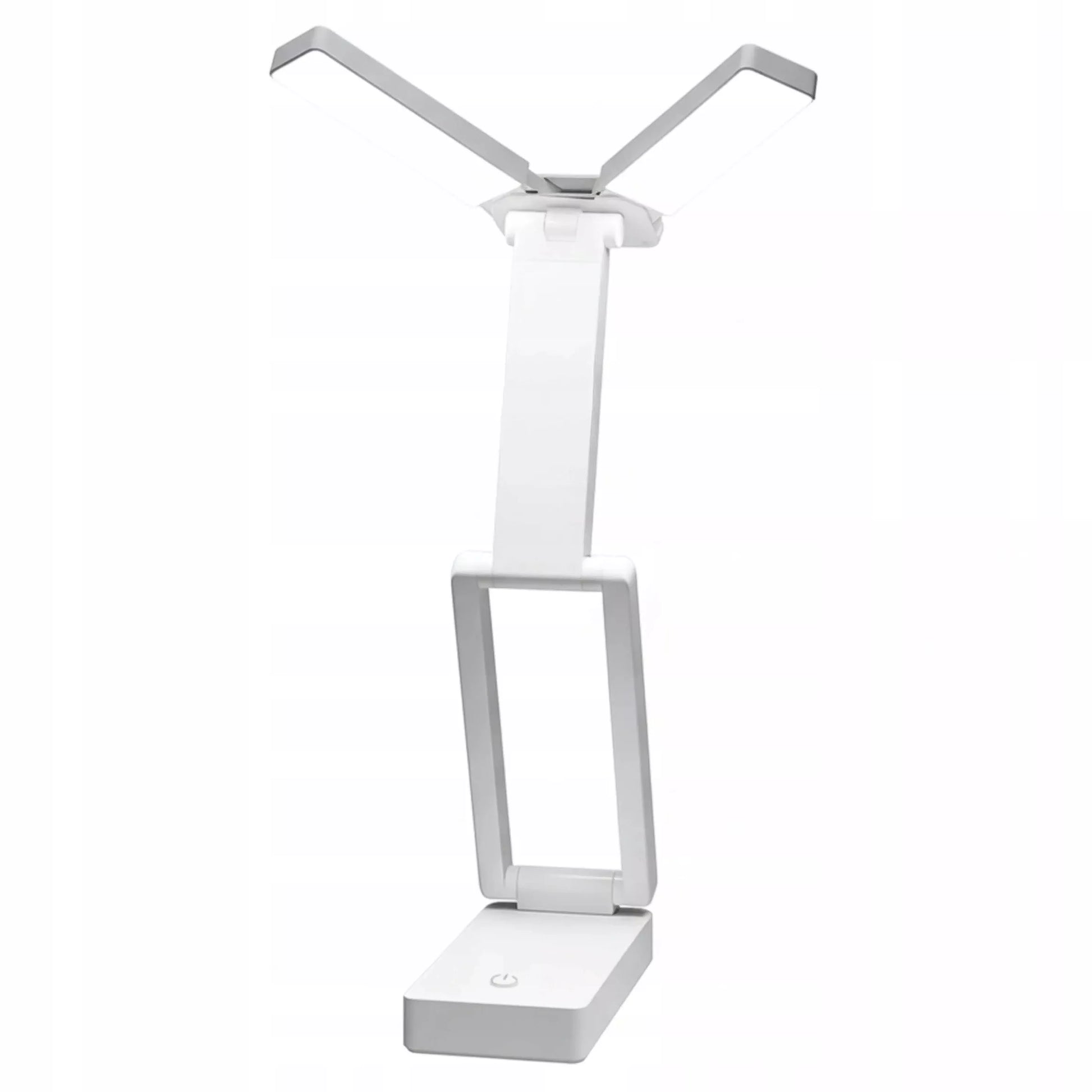 LED bevielė stalinė lemputė su akumuliatoriumi, skirta ant stalo, mokyklinė, balta, USB