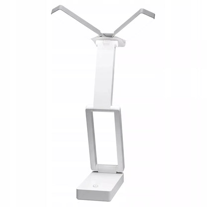 LED bevielė stalinė lemputė su akumuliatoriumi, skirta ant stalo, mokyklinė, balta, USB