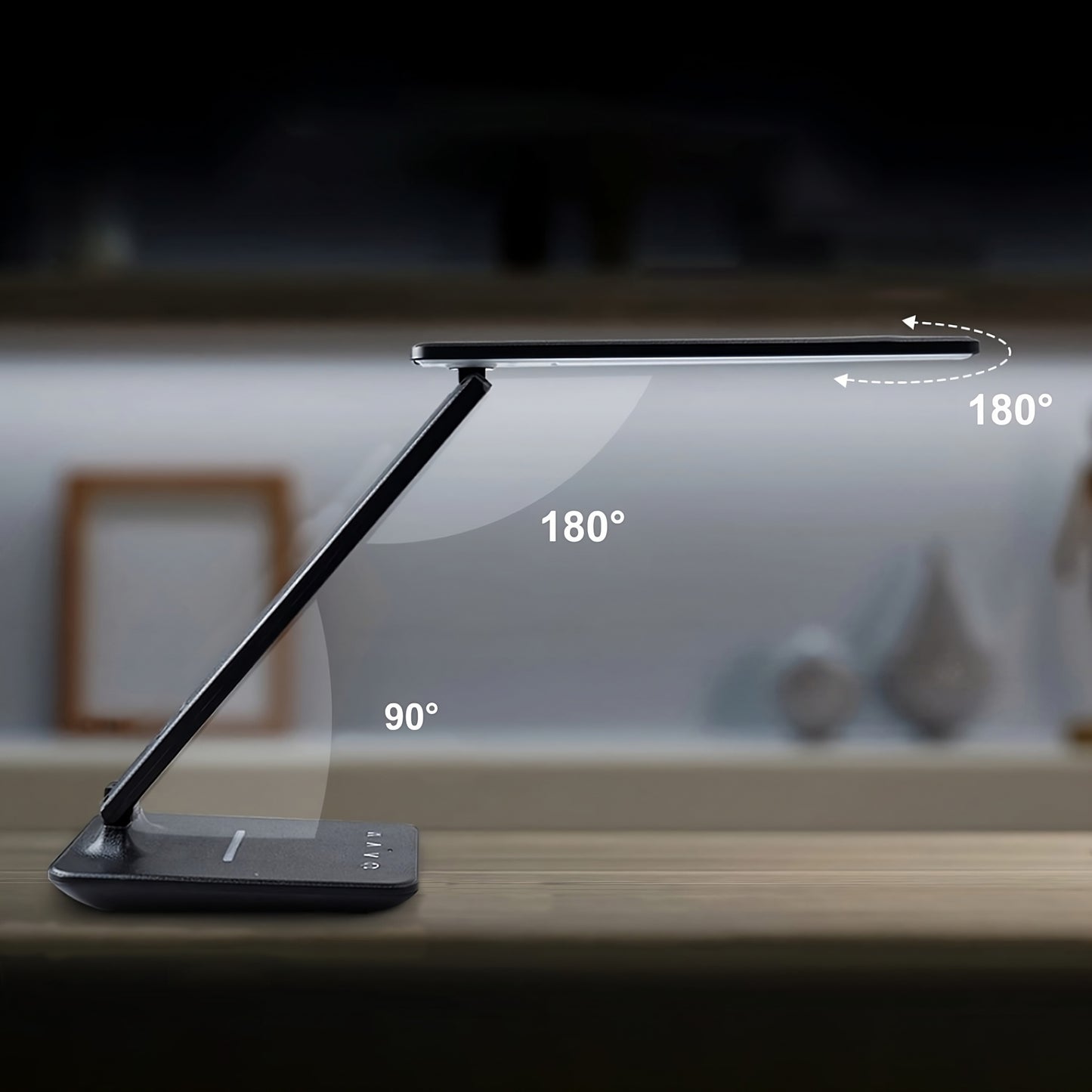 LED stalinė lempa su LCD ekranu, USB įkrovimu, reguliuojama, idealiai tinkanti mokyklai ar biurui