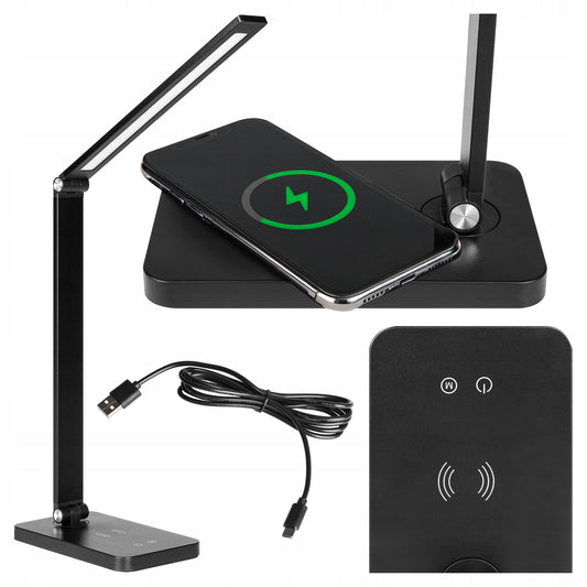 Stalinė LED lempa su įkrovikliu, lietimo būdu valdoma, pritemdoma