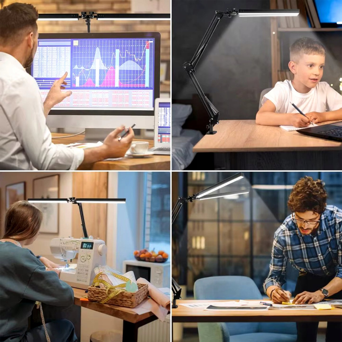 LED DARBO STALINĖ LEmpa Dviguba Naktinė Piešimo Lenta Reguliuojama