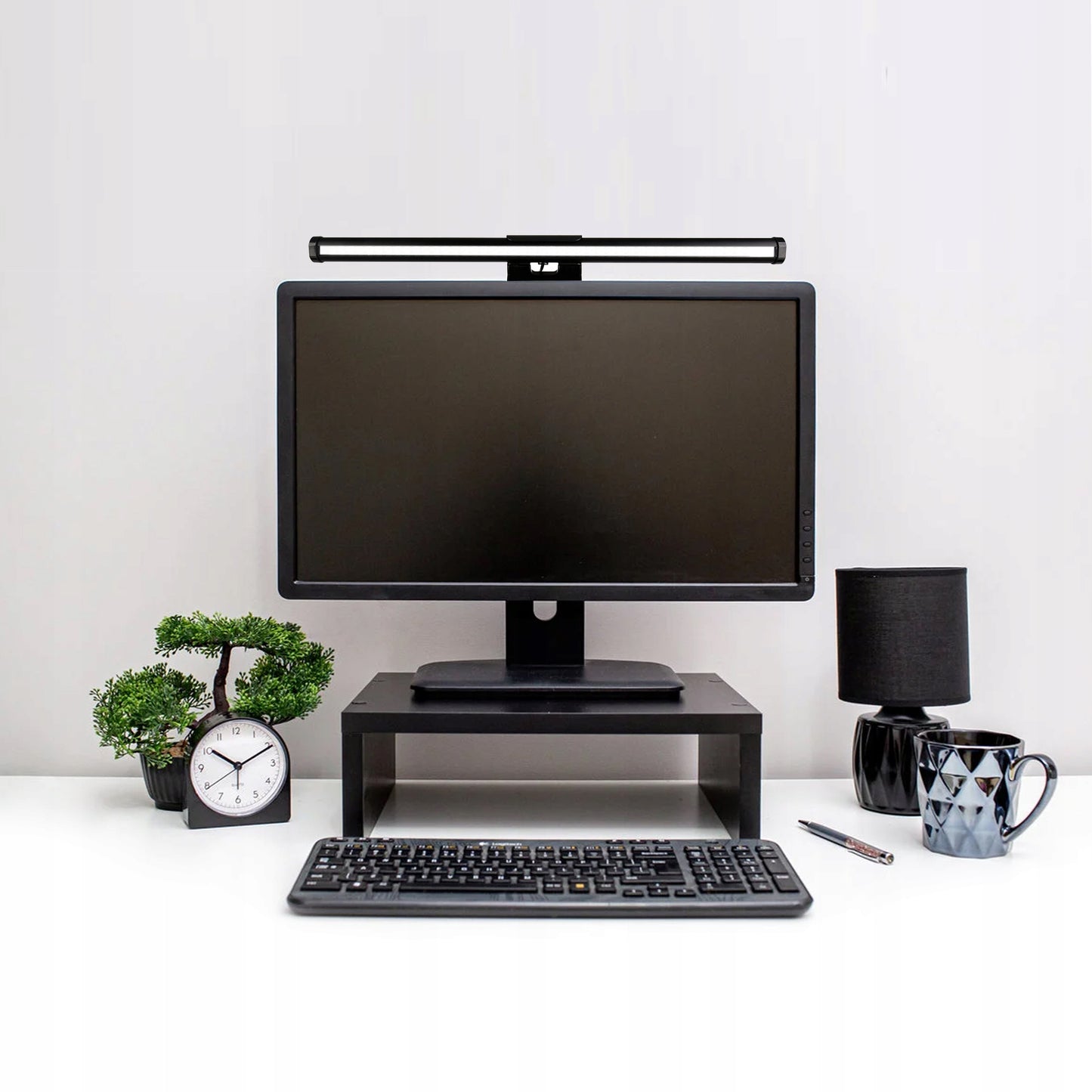 LED monitoriaus lemputė, skirta kompiuteriui, stalui, reguliuojama, lietimui jautri, 3 spalvos