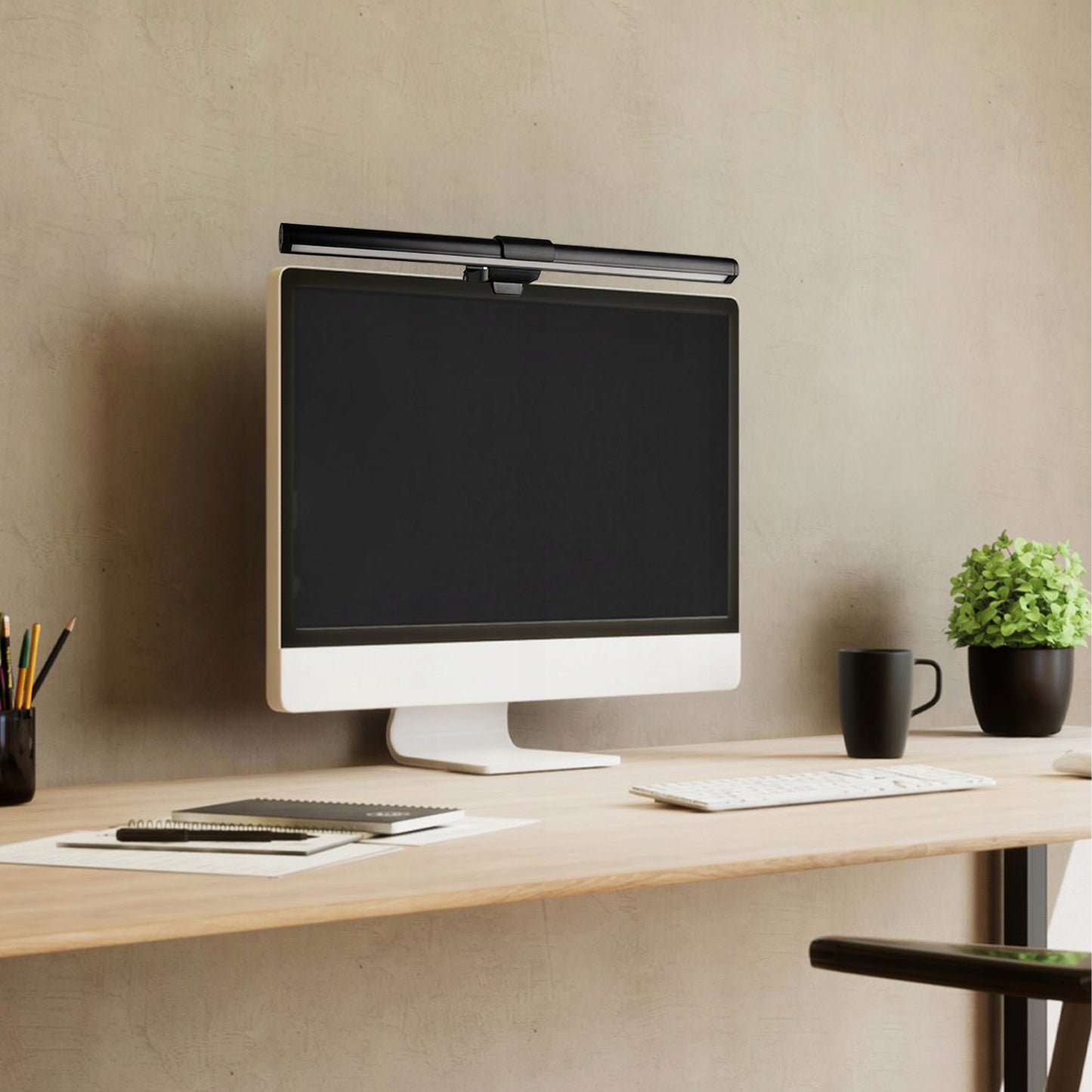 LED monitoriaus lemputė, skirta kompiuteriui, stalui, reguliuojama, lietimui jautri, 3 spalvos