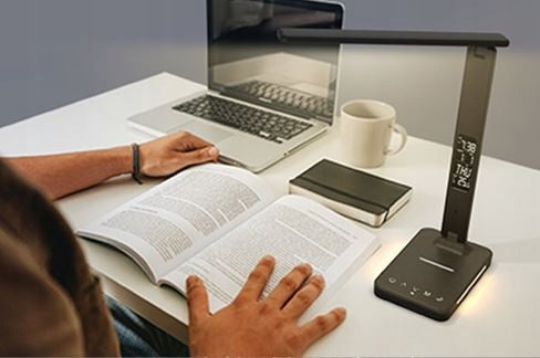 Stalinė lemputė stalinei / braižybos stalui su žadintuvu, Qi 10W indukcija